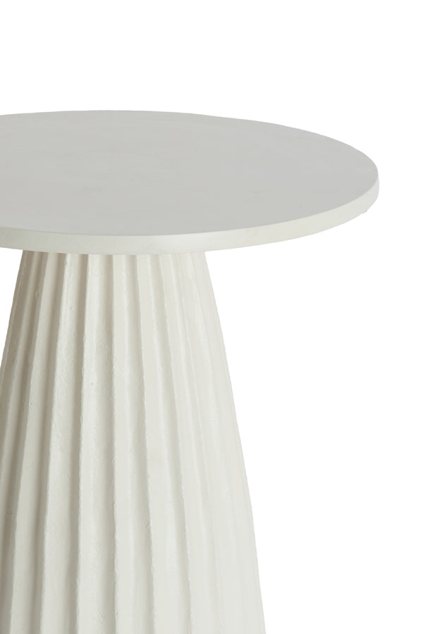 Veglia Cream Metal Round Side Table 56cm