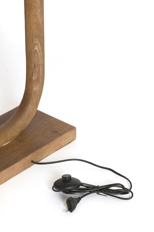 Paceco Grey/Dark Brown Wood Floor Lamp Base