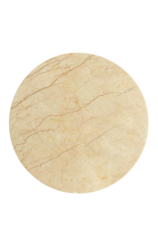 Tomar Sand/Pink Marble & Light Gold Round Side Table 41cm