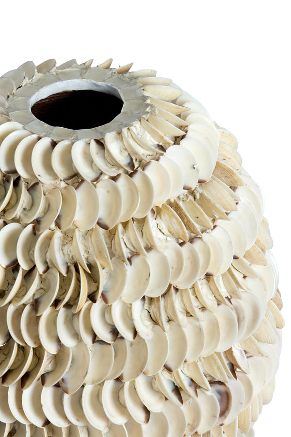 Sarria Bamboo & Cream Shell Vase 35cm