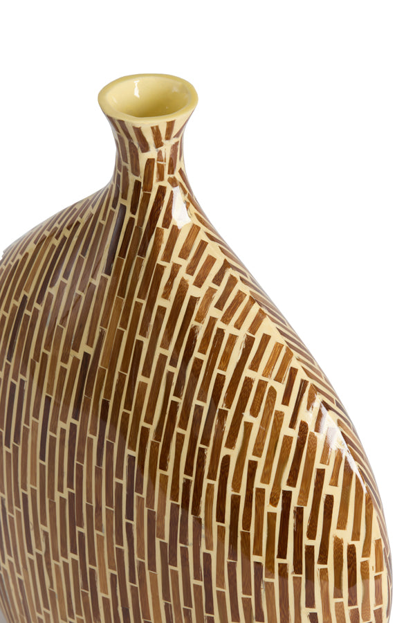 Lorca Brown Bamboo Woven Vase 32cm