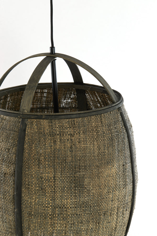 Bozona Brown/Grey Rattan Pendant Light 38.5cm
