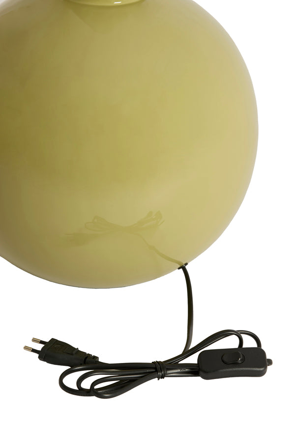 Benao Gloss Olive Green Metal Table Lamp Base 53cm