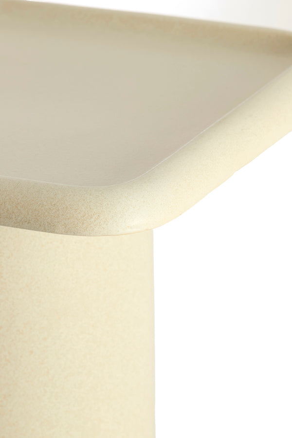Luarca Matt Cream Ceramic Round Side Table 54cm
