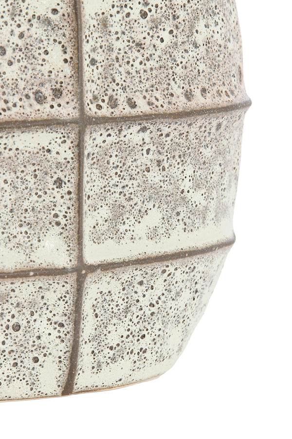 Mantu Matt Dark Brown & Cream Ceramic Vase 36cm
