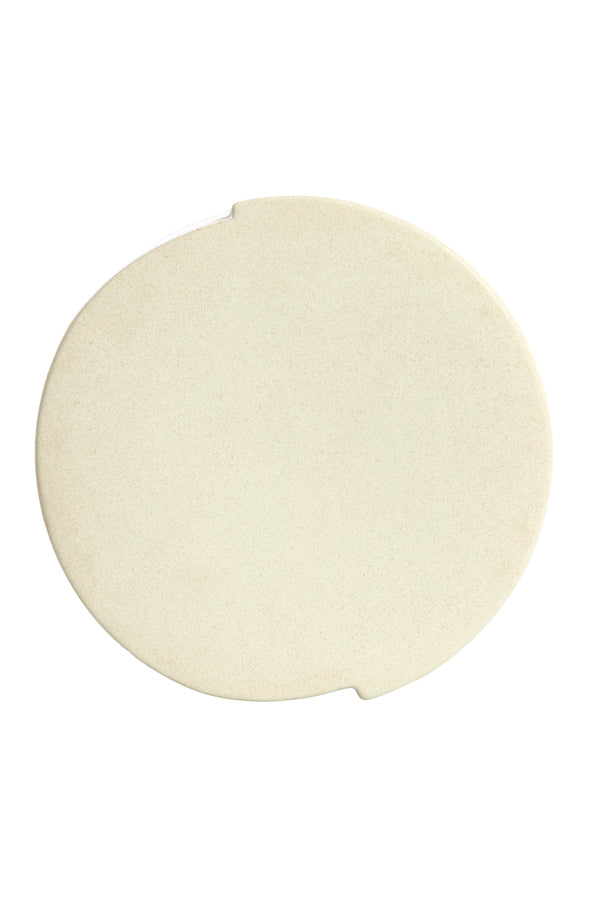 Chulilla Matt Cream Ceramic Round Side Table 44cm
