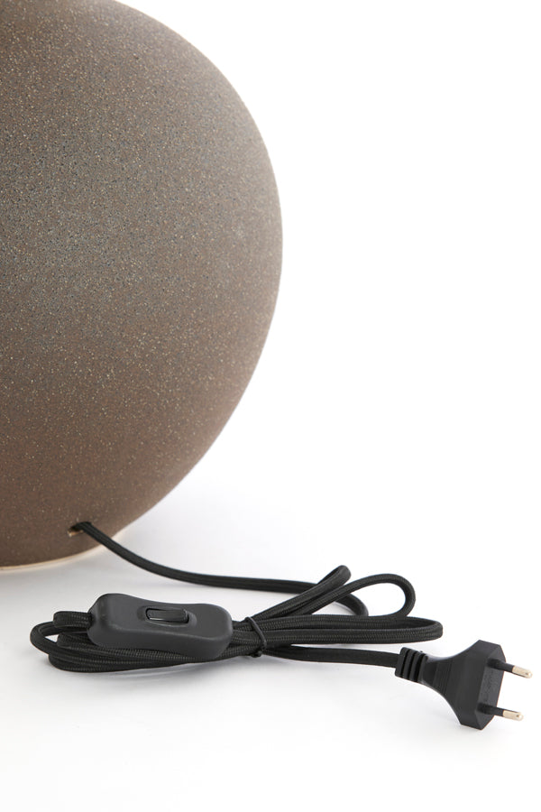 Ulloa Matt Dark Brown Ceramic Table Lamp Base 52cm