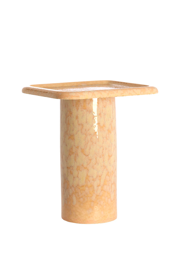 Luarca Light Peach Ceramic Round Side Table 48cm