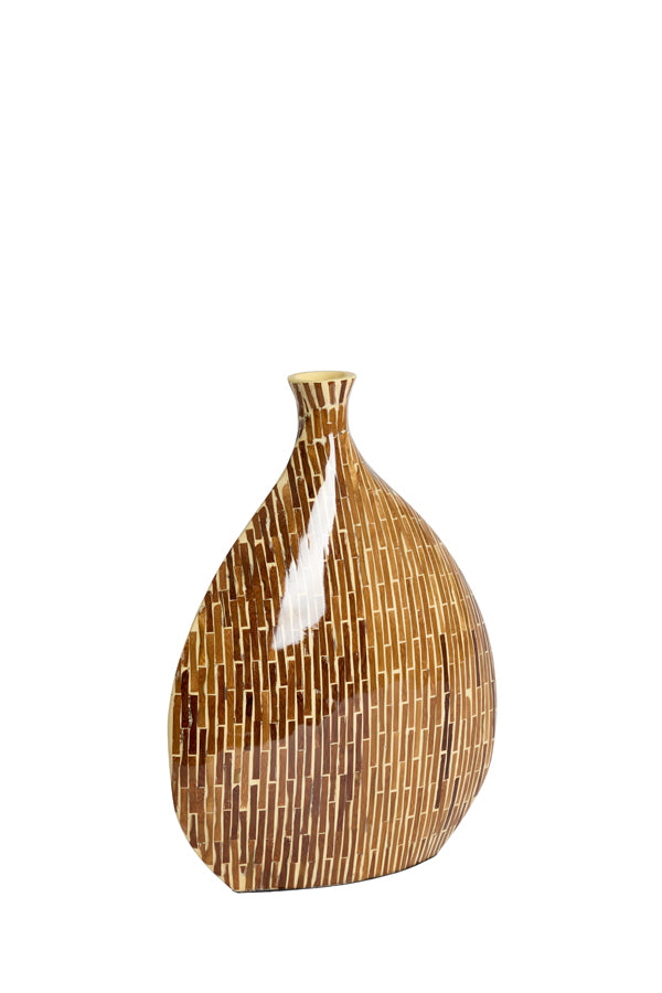 Lorca Brown Bamboo Woven Vase 32cm
