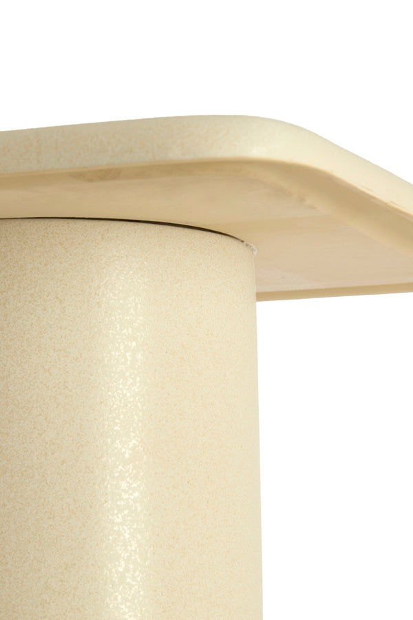 Luarca Matt Cream Ceramic Round Side Table 54cm
