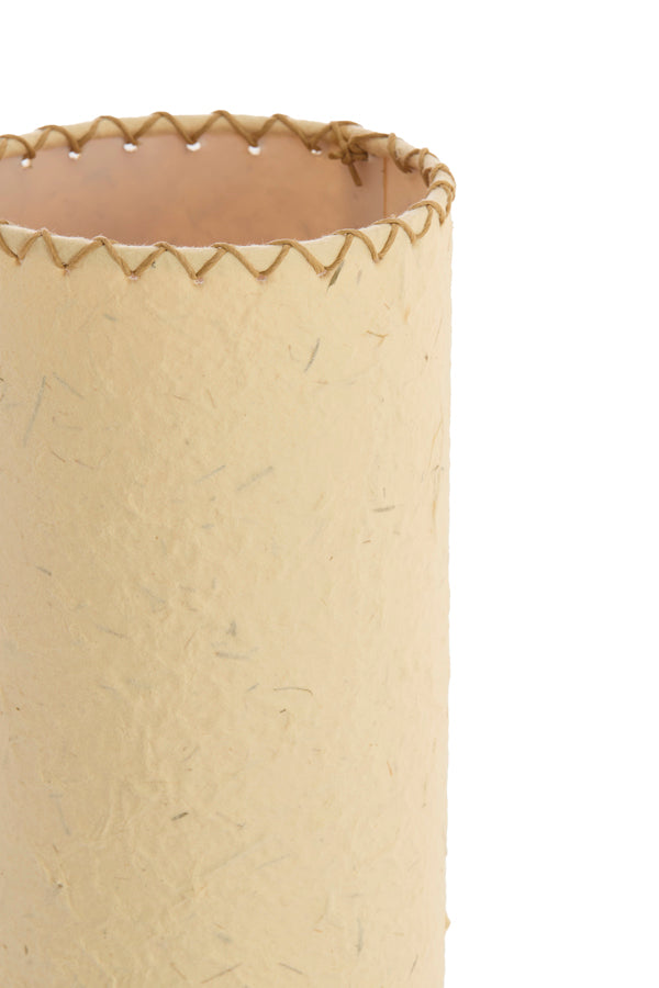 Tio Beige Paper & Dark Brown Rattan Table Lamp 49cm