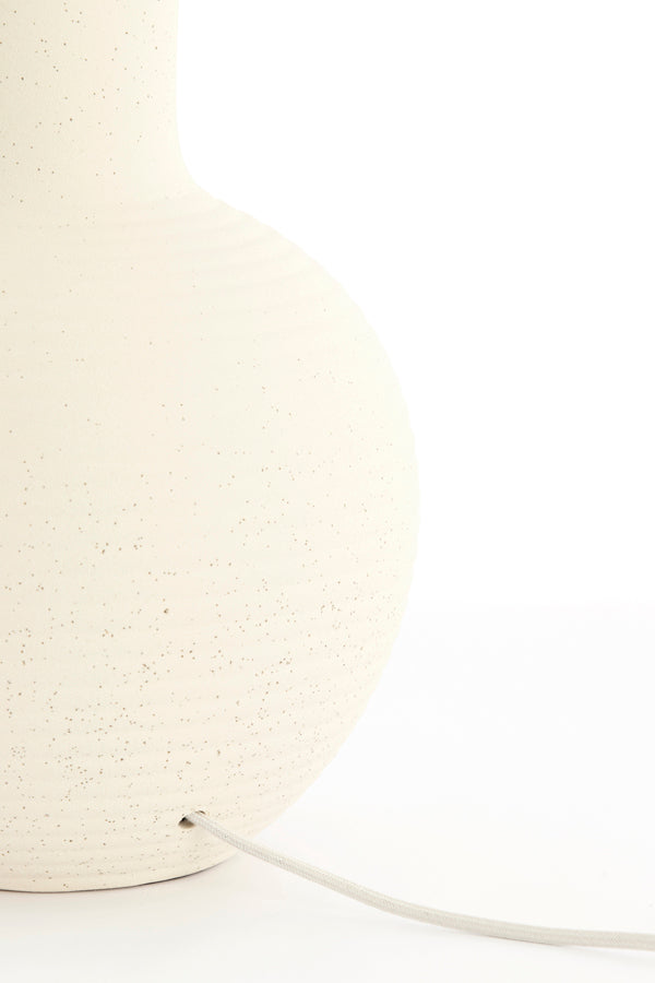 Ulloa Matt Cream Ceramic Table Lamp Base 62cm