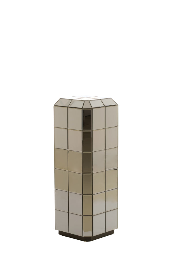 Luciano Brown Glass Plinth 80cm