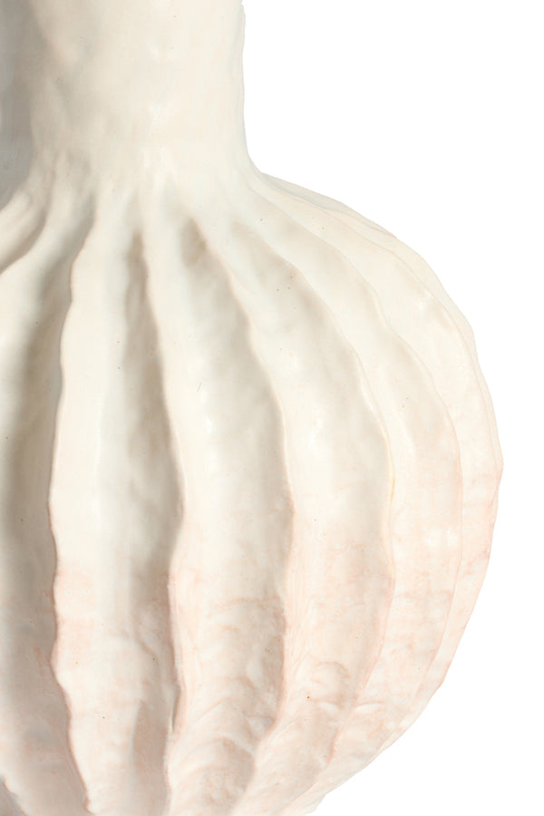 Senago Cream Ceramic Vase 40.5cm