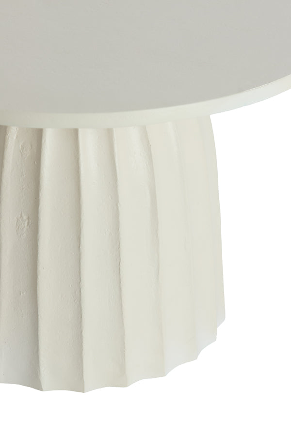 Veglia Cream Metal Round Side Table 38cm