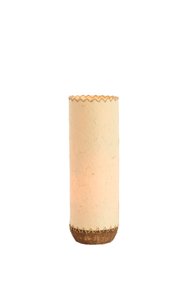 Tio Beige Paper & Dark Brown Rattan Table Lamp 40cm