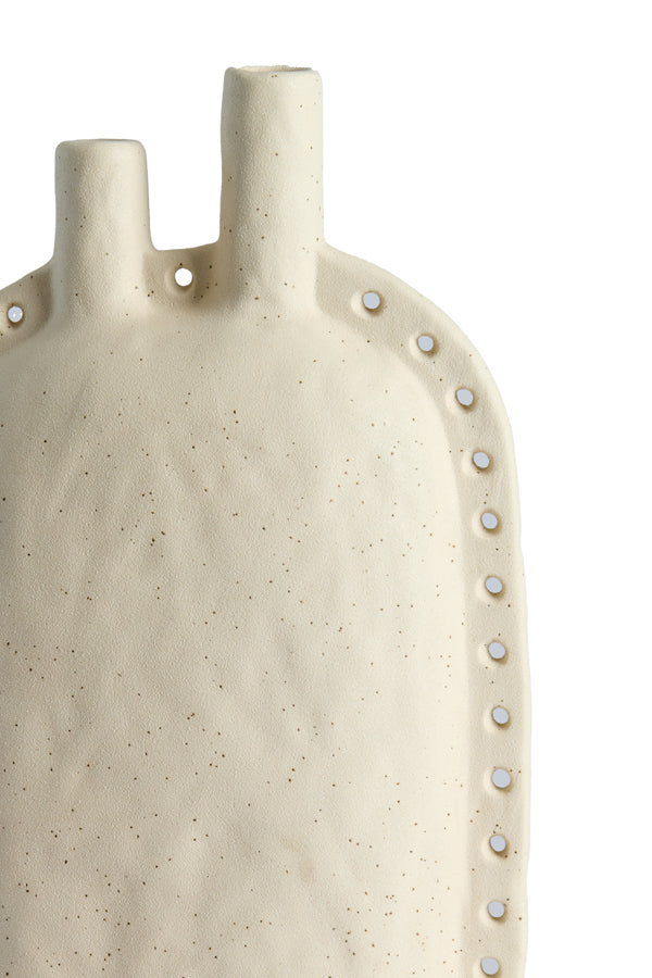 Varazza Matt Beige Ceramic Vase 28.5cm
