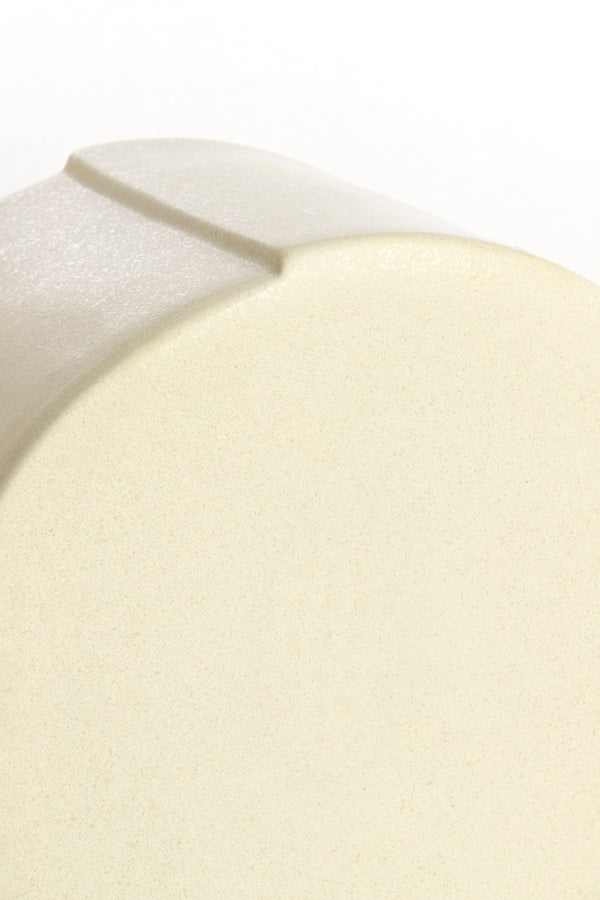 Chulilla Matt Cream Ceramic Round Side Table 34cm