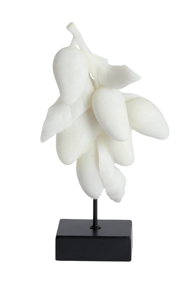 Mango Cream & Black Ornament on Stand 43.5cm