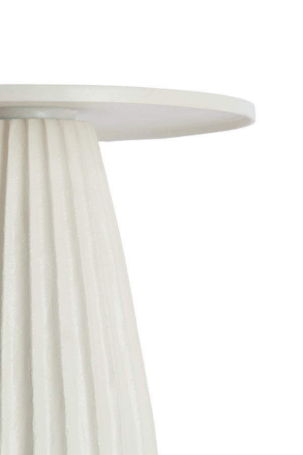 Veglia Cream Metal Round Side Table 56cm