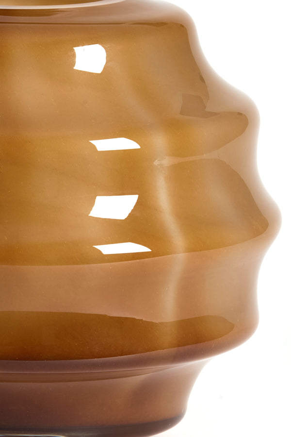 Nayoro Gloss Amber Glass Vase 29cm