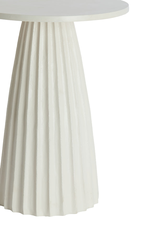 Veglia Cream Metal Round Side Table 56cm