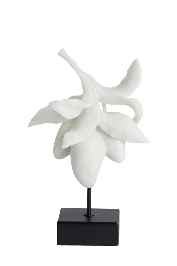 Mango Cream & Black Ornament on Stand 37cm