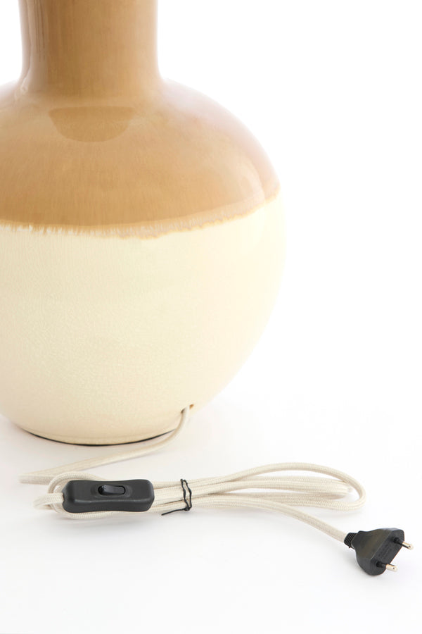 Ulloa Light Brown & Cream Ceramic Table Lamp Base 52cm