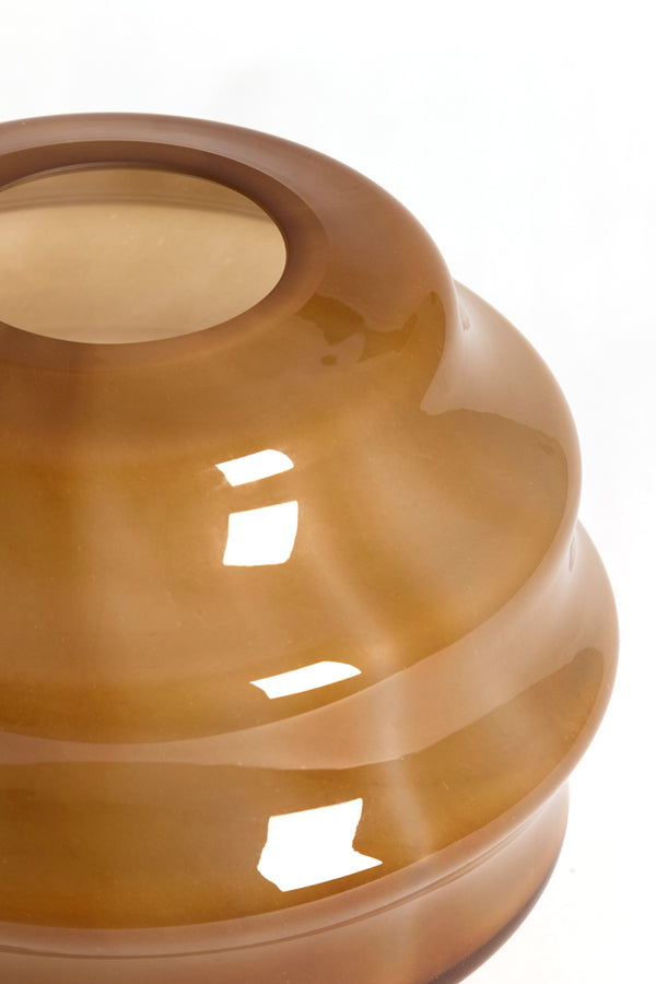 Nayoro Gloss Amber Glass Vase 29cm