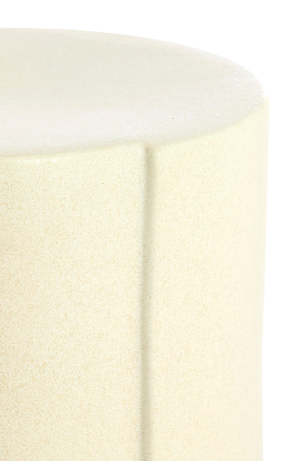Chulilla Matt Cream Ceramic Round Side Table 44cm