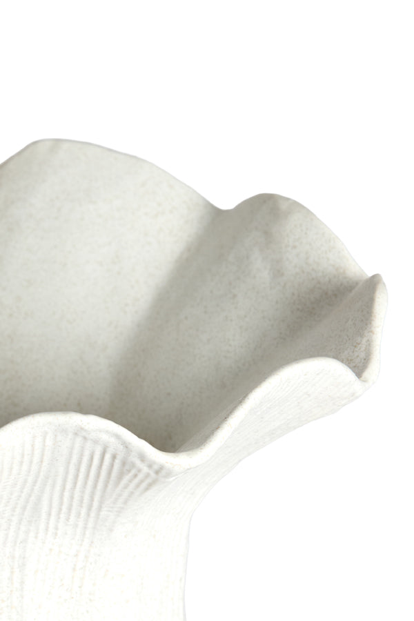 Zenora Matt Cream Ceramic Vase 19cm