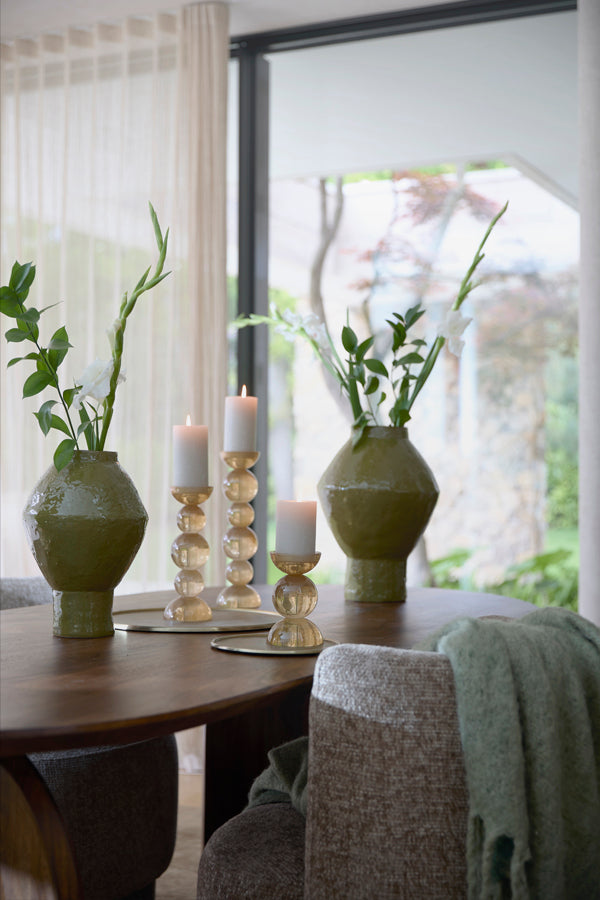 Vasora Gloss Olive Green Ceramic Vase 41cm