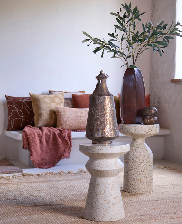 Serra Matt Dark Red/Brown Ceramic Vase 45.5cm