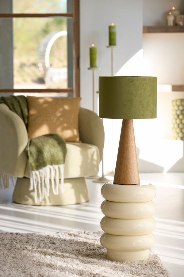Mirogi Cream Metal Round Side Table