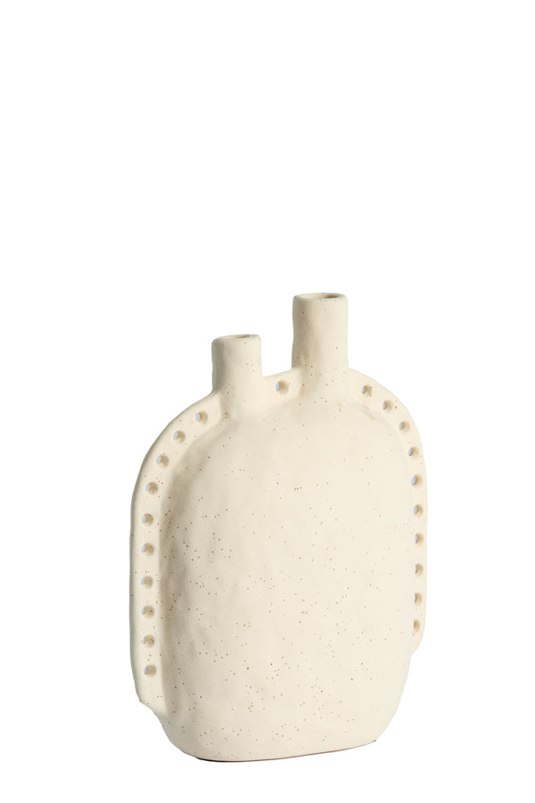 Varazza Matt Beige Ceramic Vase 28.5cm