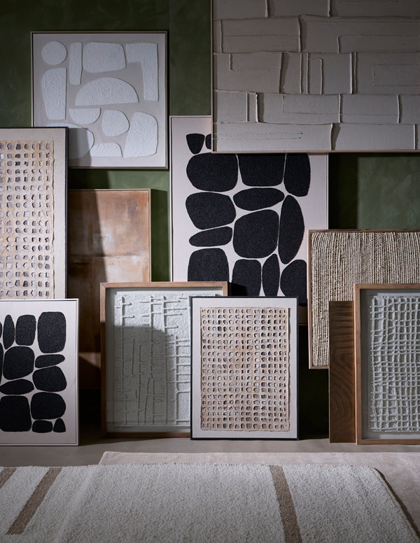 Dehesa Cream & Sand/Taupe Textured Wall Art
