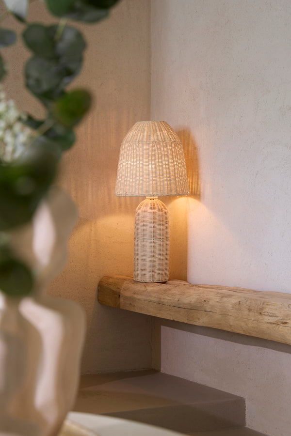 Mandor Natural Rattan Table Lamp