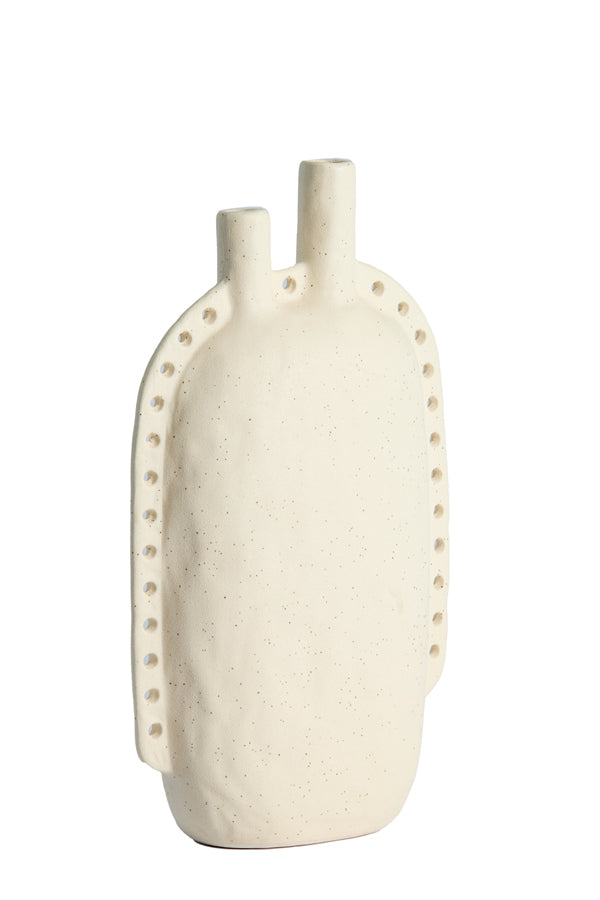 Varazza Matt Beige Ceramic Vase 38cm