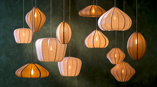 Zubeda White Pendant Light 58.5cm