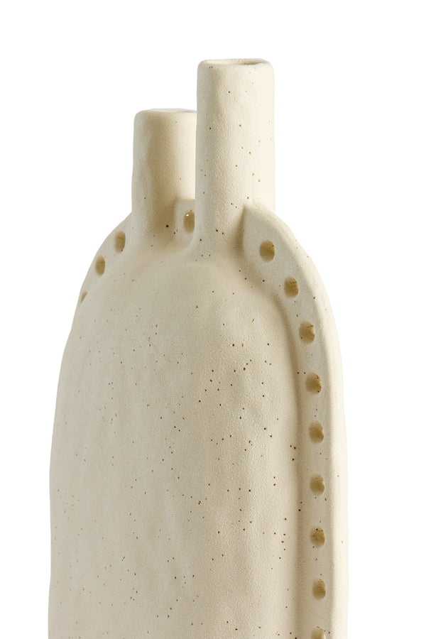Varazza Matt Beige Ceramic Vase 38cm