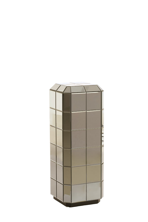 Luciano Brown Glass Plinth 80cm