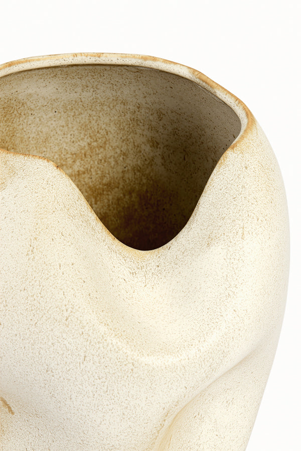 Azura Cream/Rust Ceramic Vase 35cm