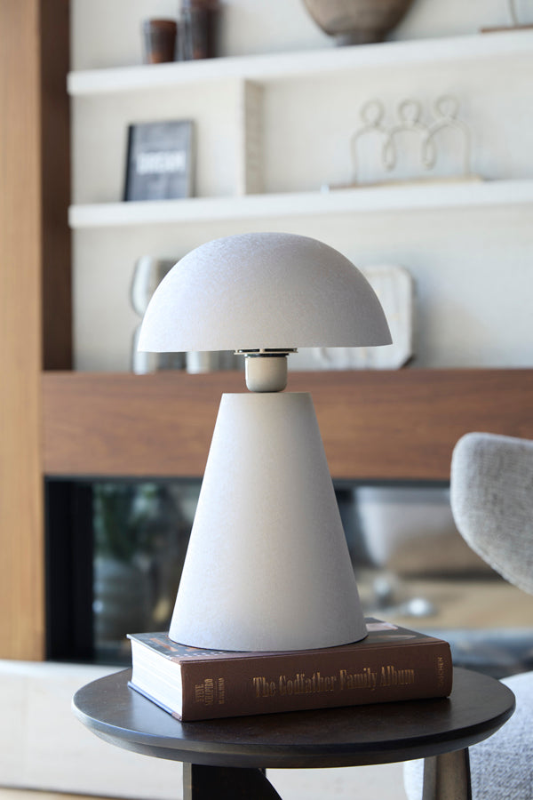 Surrina Matt Light Grey Metal Table Lamp 49cm