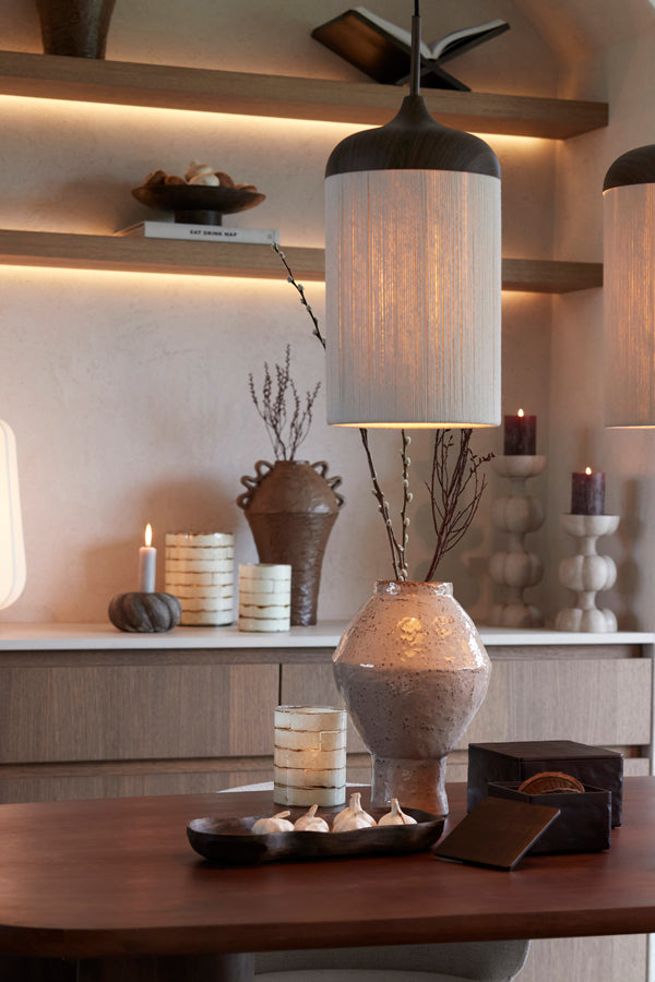 Vasora Gloss Taupe Ceramic Vase 33cm