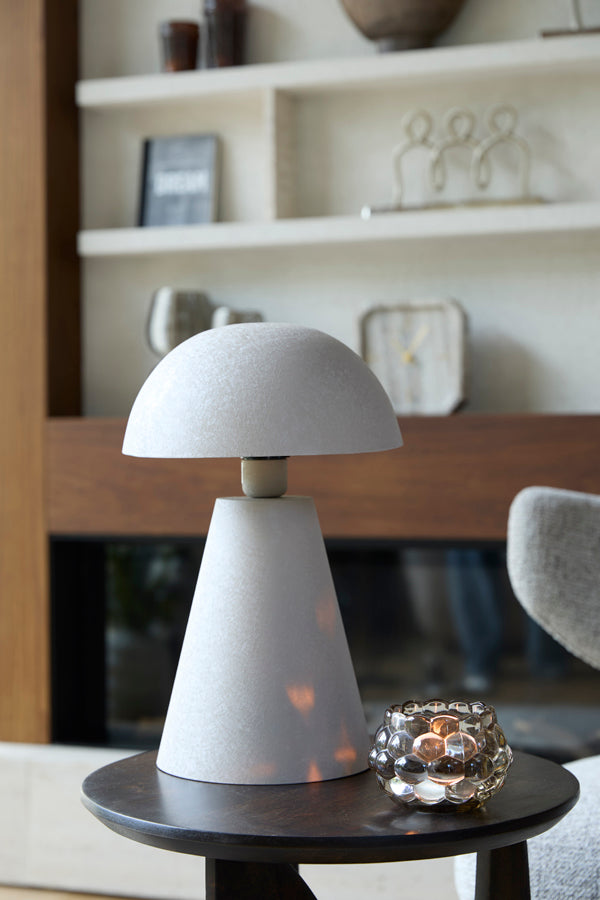 Surrina Matt Light Grey Metal Table Lamp 41cm