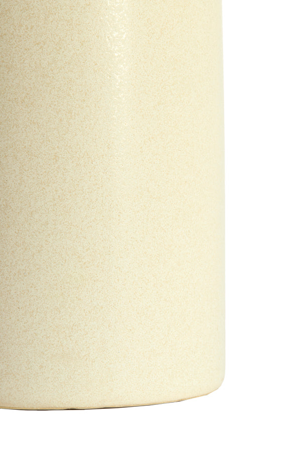 Luarca Matt Cream Ceramic Round Side Table 48cm