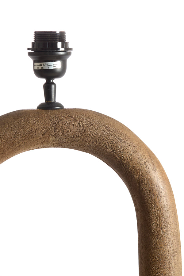Paceco Grey/Dark Brown Wood Floor Lamp Base