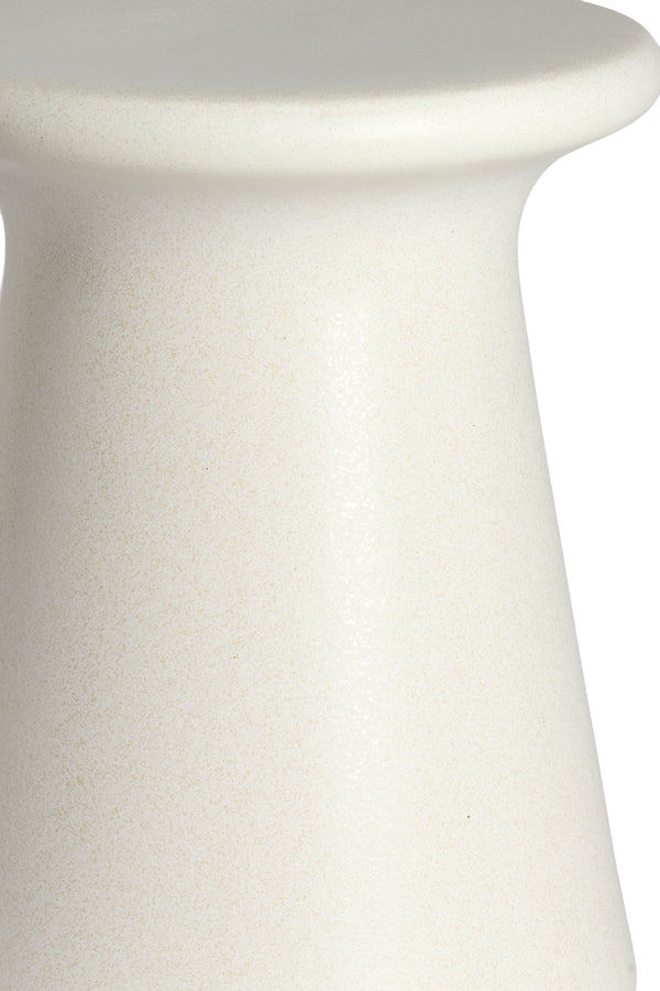 Sento Matt Cream Ceramic Round Side Table