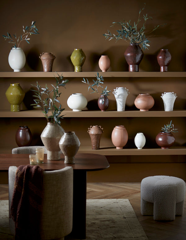 Lorea Matt Cream Ceramic Vase 33.5cm