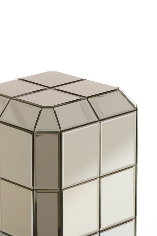 Luciano Brown Glass Plinth 80cm